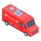 Bacon food truck icon, isometric style