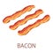 Bacon icon, isometric style