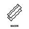 Bacon icon or logo in modern line style.
