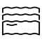 Bacon icon outline vector. Pork slice