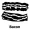 Bacon icon, simple black style