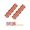 Bacon slices with writing Bacon forever