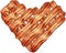 Bacon Strips In Heart Shape