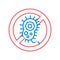 Bacteria allergy line color icon. Anti bacteria symbol and protection infection. Sign for web page, mobile app, button, logo