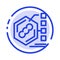 Bacteria, Biochemical, Examination, Form, Life Blue Dotted Line Line Icon