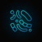 Bacteria blue vector icon or logo element