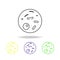 bacteria colored icons. Element of science illustration. Thin line illustration for website design and development, app