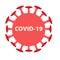 Bacteria coronavirus COVID-19 icon. Vector