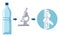 Bacteria eating plastic. Ideonella sakaiensis. Bacteria capable of rapidly degrading polyethylene terephthalate PET -