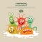 Bacteria Flat Cartoon Vector Web Banner