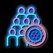 Bacteria Germ And People neon glow icon illustration