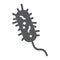 Bacteria glyph icon, virus and microorganism, microbe sign, vector graphics, a solid pattern on a white background, eps