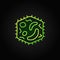 Bacteria line green icon. Virology vector concept linear symbol