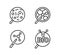 Bacteria medical test. Microscope magnifier search bio formula. Outline contour line vector icon set.