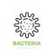 Bacteria, microbe linear icon on white