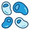 Bacteria or Microbes vector concept blue icon or symbol