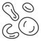 Bacteria Microorganisms vector concept thin line icon