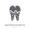 Bacteria in mouth icon. Trendy Bacteria in mouth logo concept on