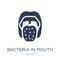 Bacteria in mouth icon. Trendy flat vector Bacteria in mouth icon on white background from Dentist collection