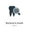 Bacteria in mouth vector icon on white background. Flat vector bacteria in mouth icon symbol sign from modern dentist collection