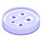 Bacteria petri dish icon, isometric style