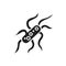 Bacteria salmonella black glyph icon. Viral and bacterial infection sign. Microscopic germ cause diseases concept. Pictogram for