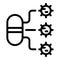 Bacterial resistance icon, outline style