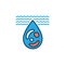 Bacterias in Water modern icon - Dirty Water vector colored symbol