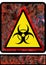 Bacteriological hazard warning sign. Poster with place for text