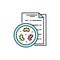 Bacteriology line icon. Isolated vector element.