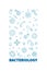 Bacteriology vector Microbiology Science concept outline blue vertical banner