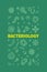 Bacteriology vector Science concept vertical line banner or illustration