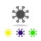 bacterium color icon. Element of virus color icon. Premium quality graphic design color icon. Signs and symbols collection color