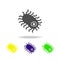 bacterium color icon. Element of virus color icon. Premium quality graphic design color icon. Signs and symbols collection color i