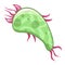 Bacterium icon, disease, virus or microbe symbol