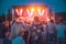 BAD AIBLING, GERMANY: girl in front of a stage on a festival in Mai 2017