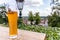 BAD BENTHEIM, lower saxony, Germany - July 18, 2019: Tall beer glass sitting on a table
