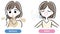 Bad breath care female illustration set