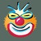 Bad Clown Face, Vector Mask