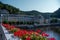 Bad Ems, Germany 24 July 2022, The view from the spa bridge on the Lahn and the spa house