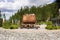 Bad Gastein, Austria - JUNE 08, 2017: Old mining truck in front