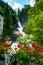 Bad Gastein waterfall and flowers