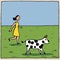 Bad Girl And Cow: A Fujifilm Pro 800z Cartoon Illustration By Jean Jullien