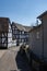 Bad Honnef,  Germany  25 April 2021,  Beautiful old half-timbered houses in Bad Honnef