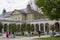 Bad Kissingen, Bad Kissingen District, Lower Franconia, Bavaria, Germany - May 11 2017: Famous Arcade building with arcade passage