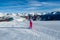 Bad Kleinkirchheim - A girl snowboarding with beautiful view