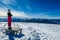 Bad Kleinkirchheim - A girl standing on a bench surrounded by snow