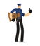 Bad Policeman Corruption. Cop corrupted. Officer Police and money. Vector illustration