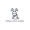 Bad rabbit logo vector, cowboy rabbit vector illustration can use for your trademark, branding identity or commercial brand