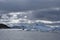 Bad weather in ilulissat ice fjord